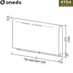 ワンド KTD4用 コンロ台 別売バックガード  【直送 配送地域限定品※地図確認要 時間指定・土日祝配送・代引不可】 ≪BG4-80-35≫