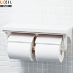 LIXIL トイレアクセサリー 紙巻器 棚付2連紙巻器 SIAA抗菌  ホワイト スタンダードグレード ≪CF-AA64KU-WA≫