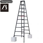 長谷川工業 伸縮脚立 RYZB 10段 はしご・脚立 ブラックレーベルシリーズ 最大使用質量：100kg  ブラック 【直送 代引・時間指定 不可】 ≪RYZB-30a≫