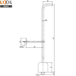 LIXIL 床給水用水抜き給水管 トイレオプション品 CF-480EW