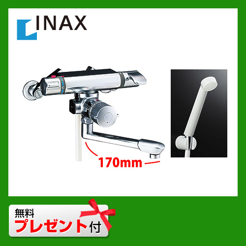 INAX　浴室水栓　蛇口　アステシア　定量止水付サーモスタットシャワーバス水栓　浴槽・洗い場兼用　エコフルスプレーシャワー付　【シールテープ無料プレゼント!(希望者のみ)※同送の為開梱します】 　【送料無料】≪BF-7140TSD≫