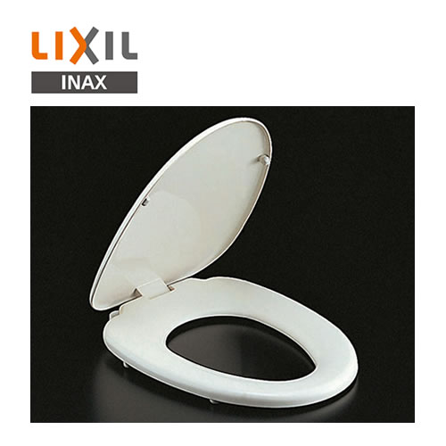 INAX トイレオプション品 フタ付前丸便座(大型)ワンタッチ着脱式 本体ワンタッチ着脱 ピュアホワイト BW1 【送料無料】≪CF-39AT-BW1≫