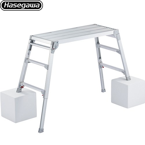 長谷川工業 はしご・脚立 脚部伸縮足場台 幅広タイプ 最大使用質量：100kg  【直送 代引・時間指定 不可】 ≪DRSW-1000c≫