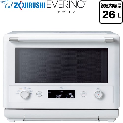 EVERINO エブリノ 象印 電気オーブンレンジ 電源：AC100V（50/60Hz） 26L 消費電力：レンジ1420W 「芯までレジグリ」 ホワイト 【送料無料】≪ES-GY26-WA≫