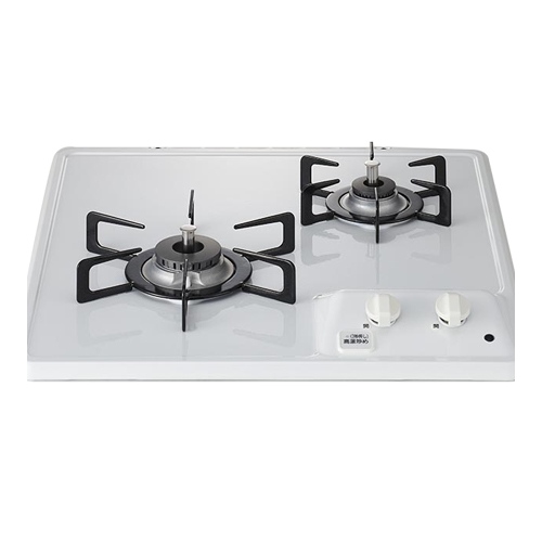 ビルトインガスコンロ ハーマン DC2025S-13A ホワイト 都市ガス用 2口 左強火タイプ 幅45cm HARMAN : ビルトインガスコンロ 工事費込み HARMAN DC2025S-13A