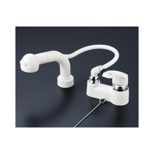 新品 KVK 台付シングル 13 KM8008ZSL シングル洗髪シャワー 寒冷地用 逆止弁無し 水栓金具 苫小牧西店 km8008slgs.jpg