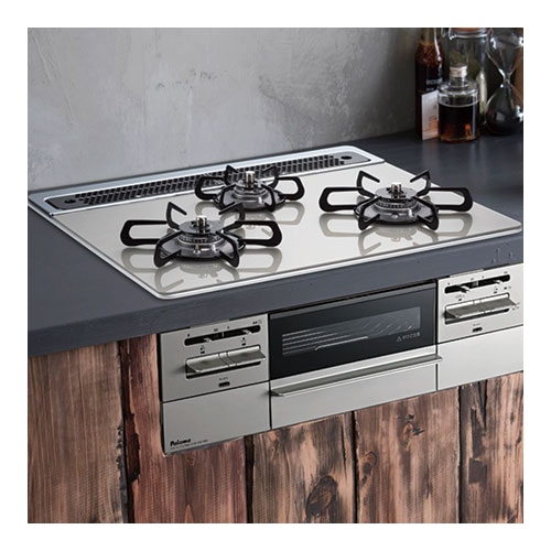 D-733WS-75GH-13A パロマ ビルトインガスコンロ ブリリオアルファ(BRilliOα) クリアガラストップ シャインシルバー 75cm 都市ガス オーブン接続対応品 paloma