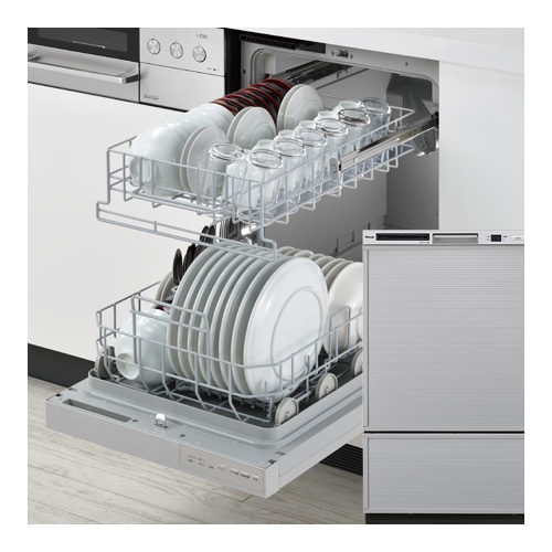 ●リンナイ 食器洗い乾燥機【RKW-F403C4-SV】シルバー フロントオープン 幅45cm 化粧パネル対応〔GB〕 リンナイ RKW-F403C4-SV | 食器洗い乾燥機 | 住の森