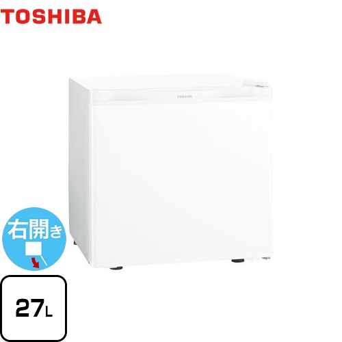 【特別配送】 東芝 冷蔵庫 1ドア冷蔵庫 右開きタイプ 容量27L ホワイト 【代引不可】≪GR-HB30PA-WU≫
