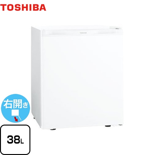 【特別配送】 東芝 冷蔵庫 1ドア冷蔵庫 右開きタイプ 容量38L ホワイト 【代引不可】≪GR-HB40PA-WU≫