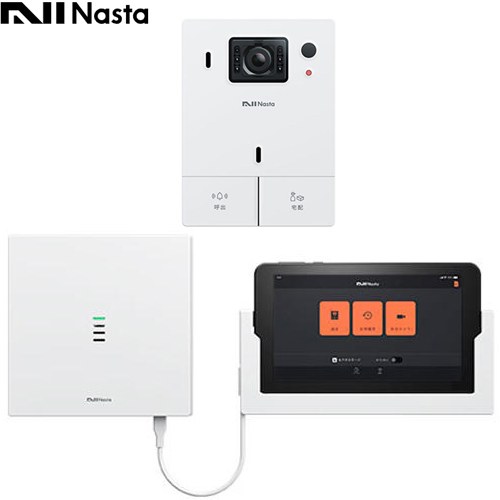 ナスタ Nasta Interphone ドアホン ナスタインターホン タブレットセット 有線通信モデル 電源AC100V  ホワイト ≪KS-DP01UT-W≫